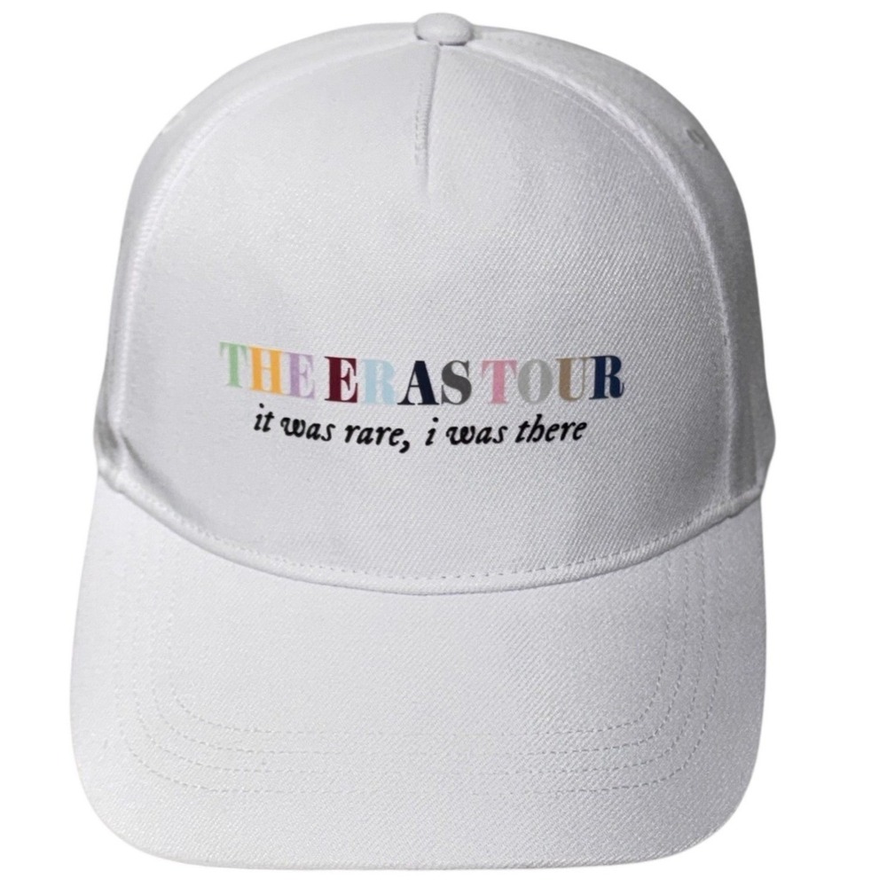 Taylor Swift Eras Tour It Was "I Was There" Hat White Adjustable Embroidered